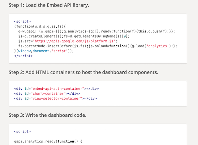 置入 Embed API - basic dashboard 三步驟